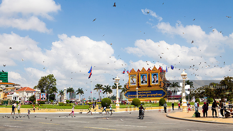 柬埔寨王宫公园图片素材