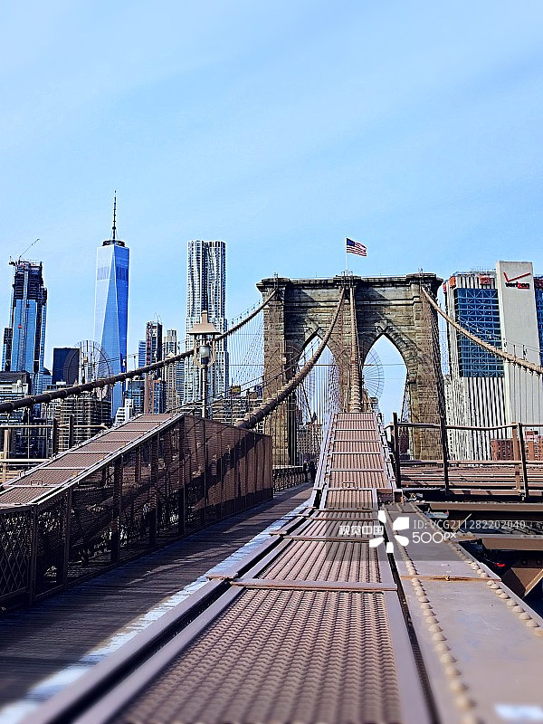 从布鲁克林看世界贸易中心图片素材