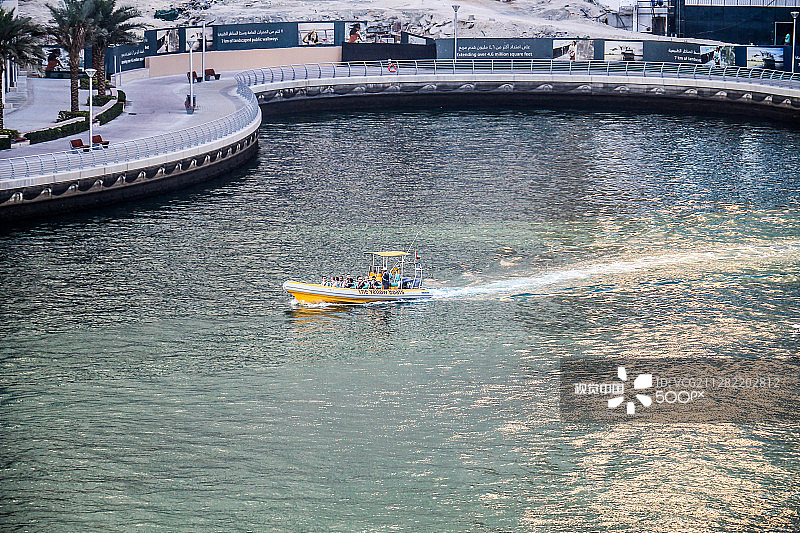 迪拜码头美丽景色图片素材