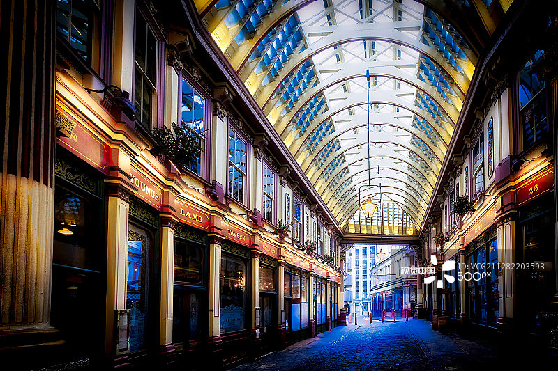 星期天荒凉的莱登豪尔市场图片素材