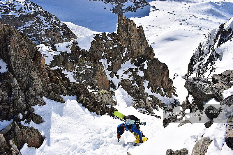 霞慕尼滑雪之旅图片素材