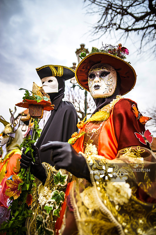 法国罗赛姆：威尼斯狂欢节面具图片素材