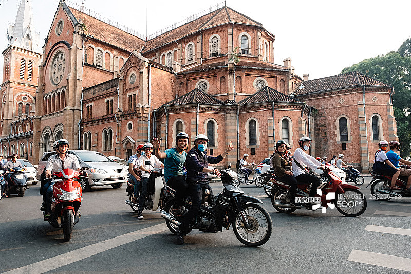 胡志明市的摩托车图片素材