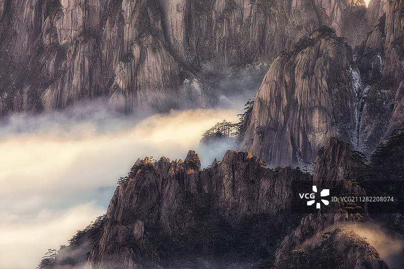 黄山观云海图片素材