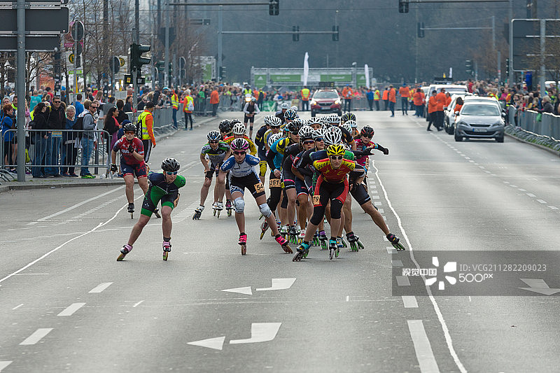 2017年4月，第37届柏林半程马拉松，德国图片素材