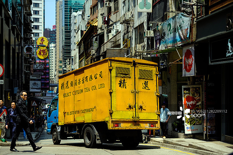 香港锡兰茶叶公司卡车图片素材