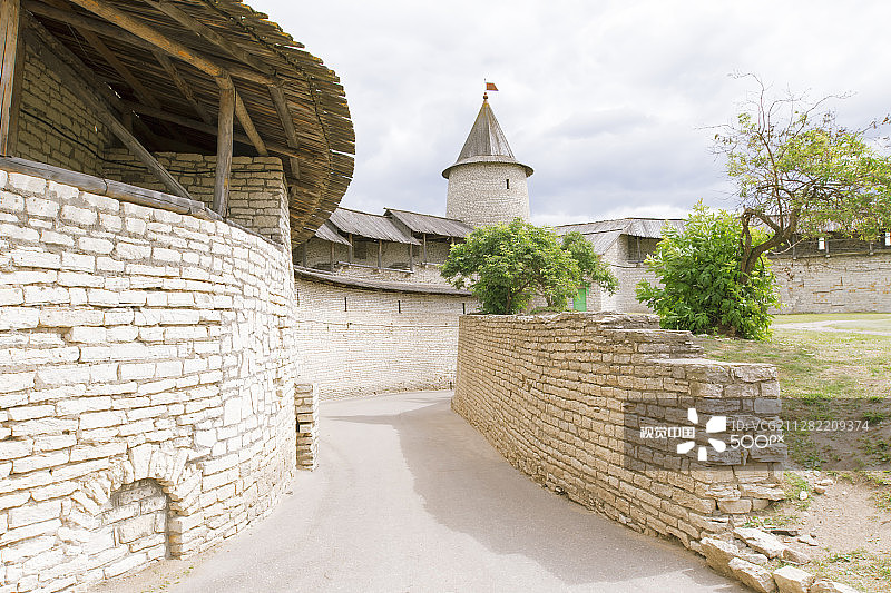 普斯科夫市的克里姆林宫图片素材