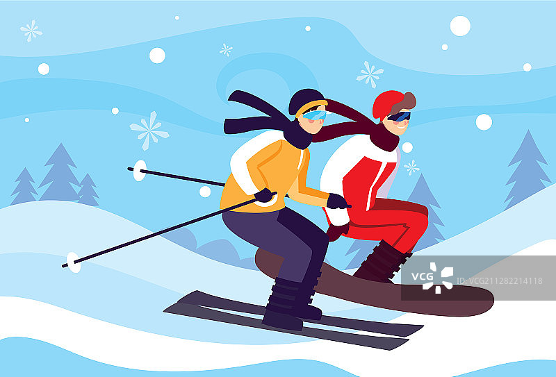 男子冬季极限运动图片素材