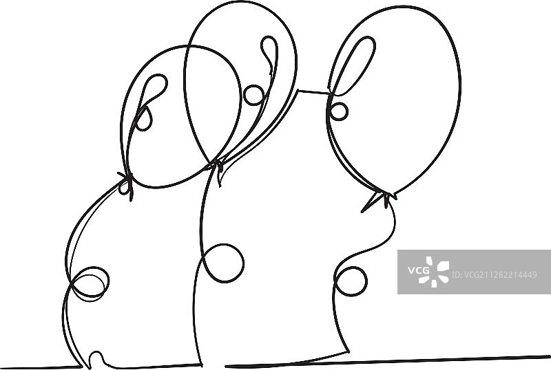 手绘物体单线画图片素材