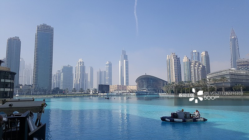 迪拜购物中心水景图片素材
