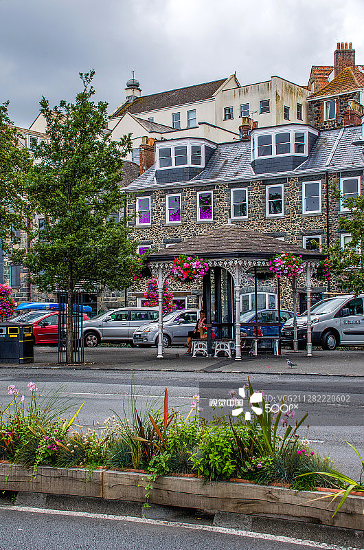 公共汽车站图片素材