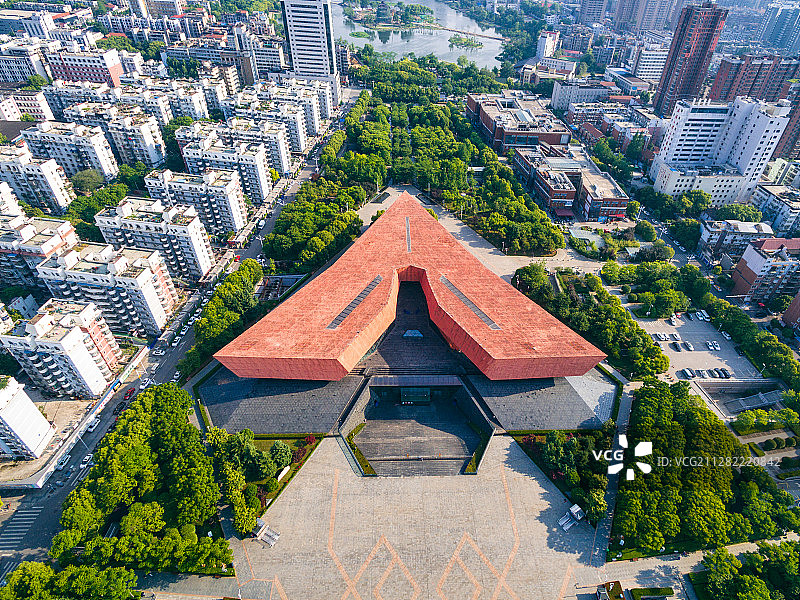 武汉首义广场航拍图片素材