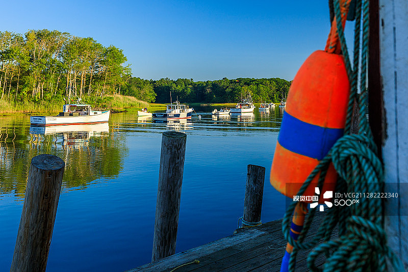 ME-KENNEBUNKPORT-KENNEBUNK RIVER图片素材