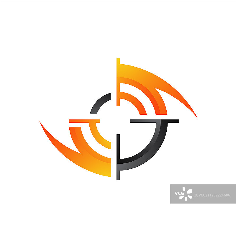 射击目标logo设计元素符号图片素材
