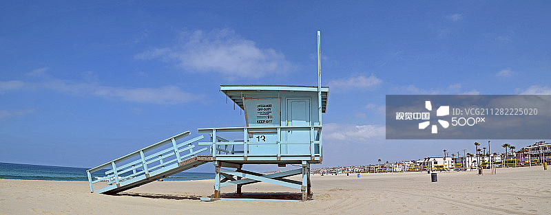 加利福尼亚州埃尔莫萨海滩救生站图片素材