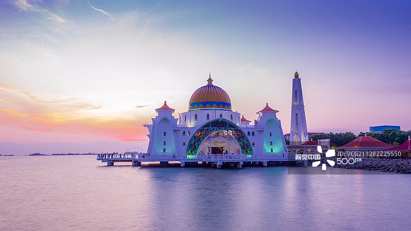 马六甲海峡清真寺 1图片素材