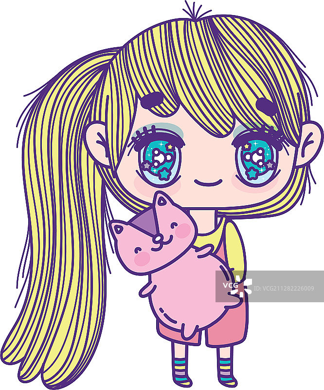 儿童可爱动漫卡通小女孩图片素材
