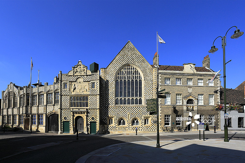 金斯林镇政厅和三一公会外景图片素材