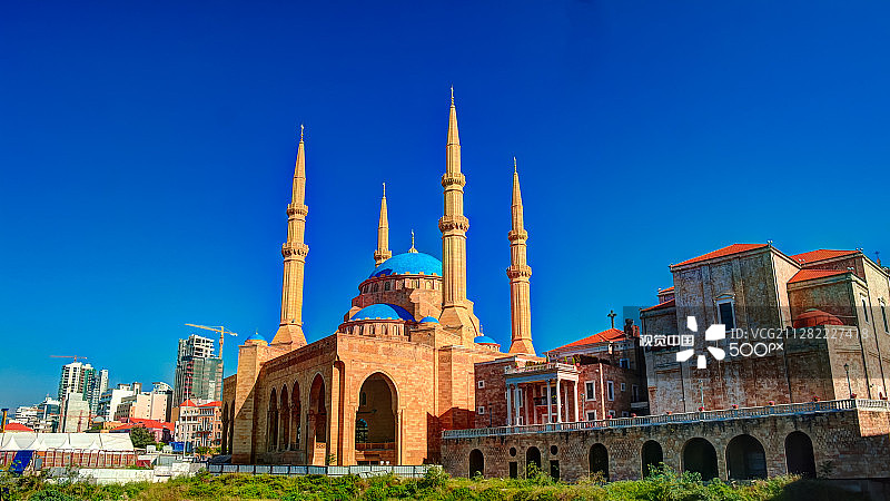 黎巴嫩贝鲁特穆罕默德·阿明清真寺外景图片素材