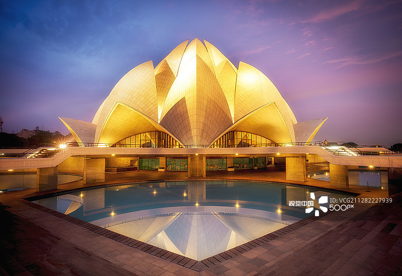 新德里莲花寺图片素材