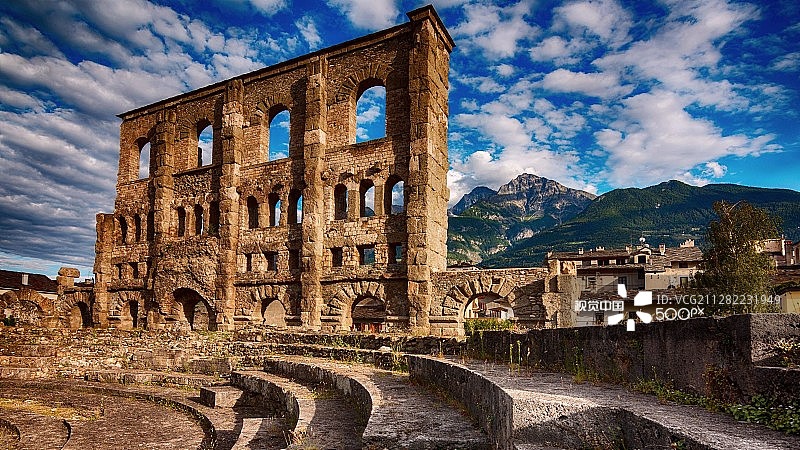 奥斯塔罗马遗址图片素材