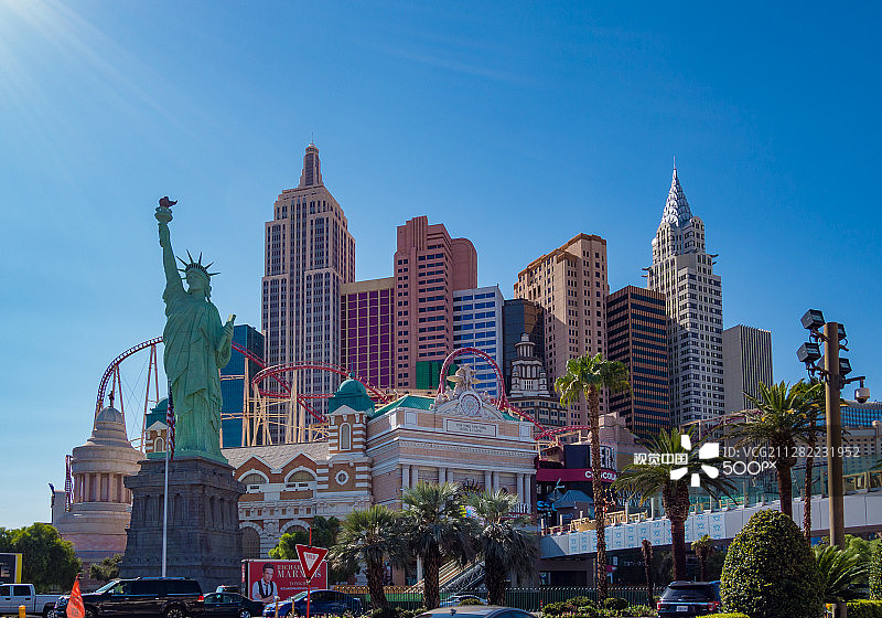 拉斯维加斯纽约纽约酒店图片素材