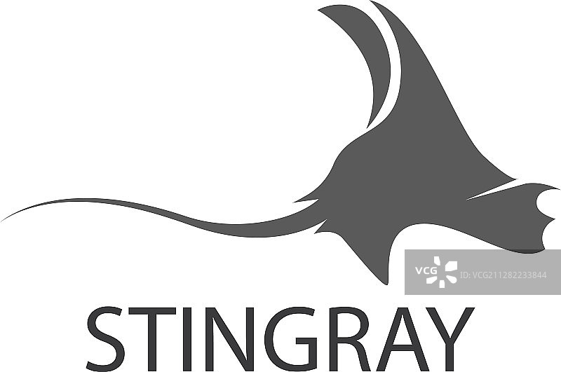 黄貂鱼logo扁平设计图片素材