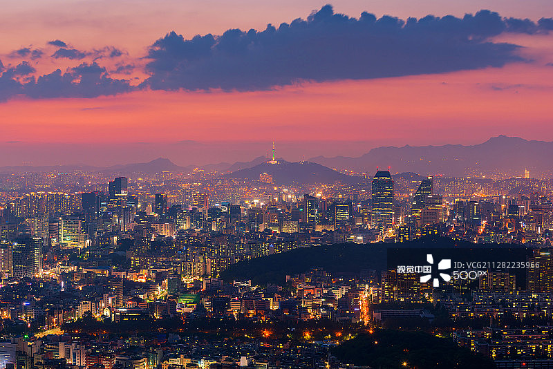 首尔夜景图片素材