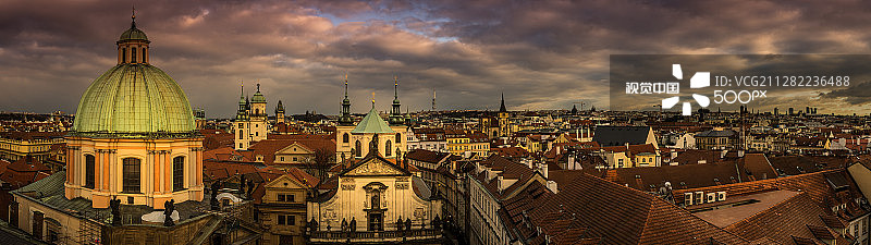布拉格全景图片素材
