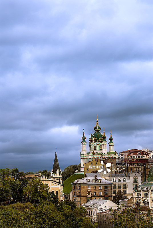 圣安德烈教堂，波迪尔（基辅）图片素材