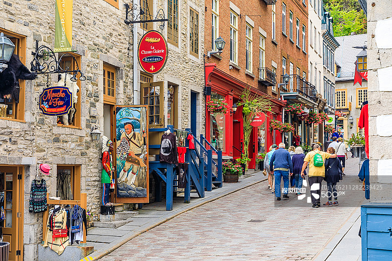 加拿大魁北克城老城区图片素材