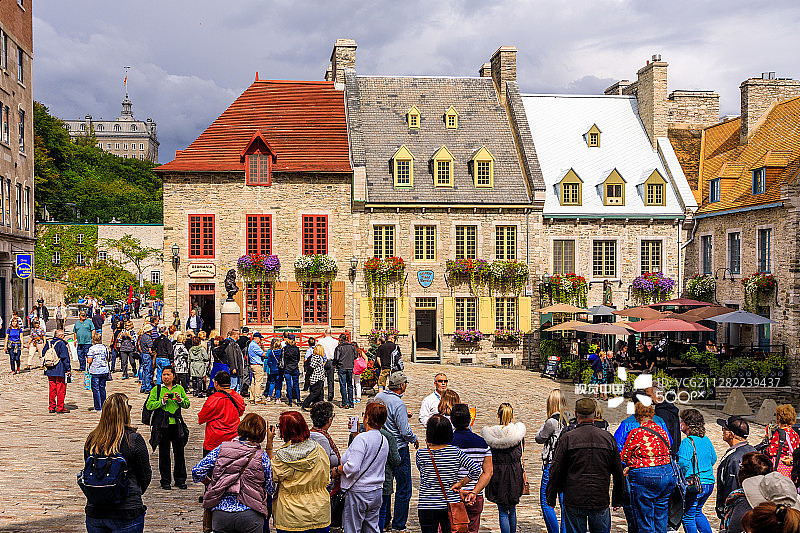 加拿大魁北克魁北克市老城：导游讲解图片素材