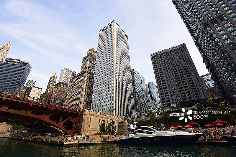 芝加哥城市风光图片素材