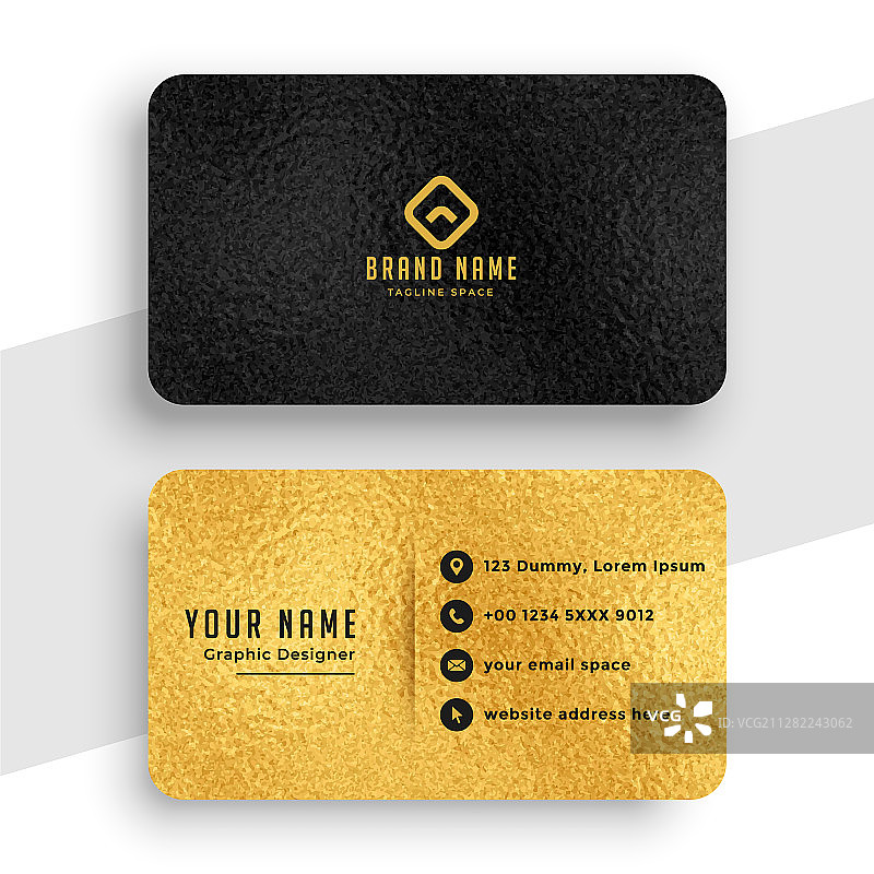 黑色金色高级时尚名片图片素材