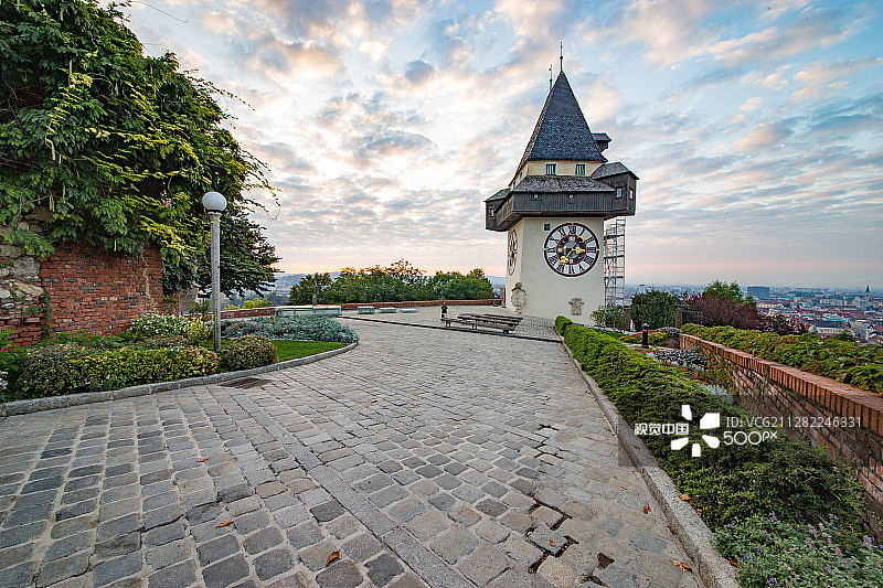 格拉茨钟楼图片素材