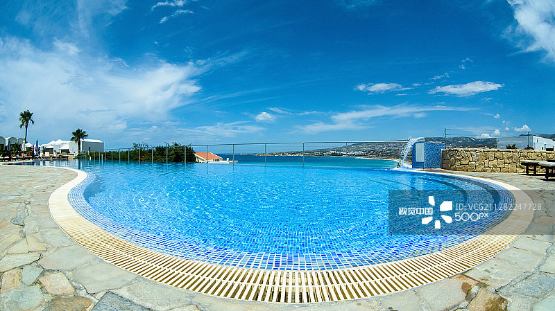 无边泳池图片素材