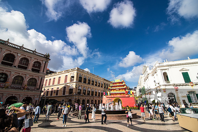中国澳门议事亭前地图片素材