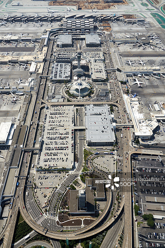 洛杉矶国际机场上空景色图片素材