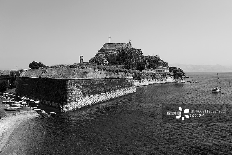 科孚岛科孚镇老城区古堡景观图片素材