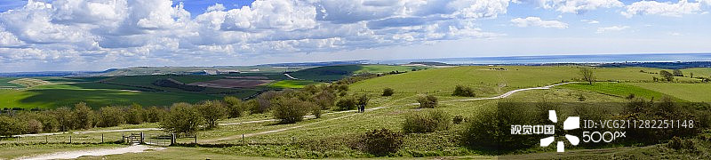 从西斯伯里环望沃辛图片素材