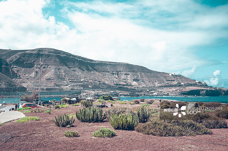 拉斯帕尔马斯：山脉、天空与海洋图片素材