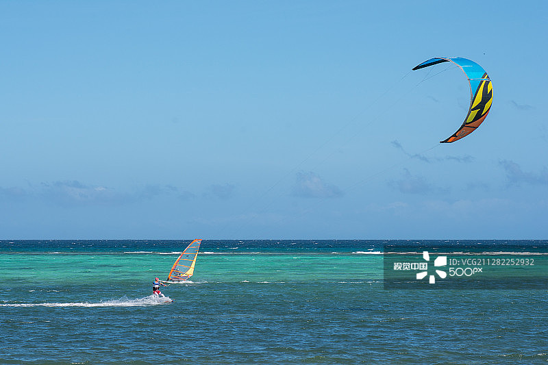 长滩岛风筝冲浪图片素材