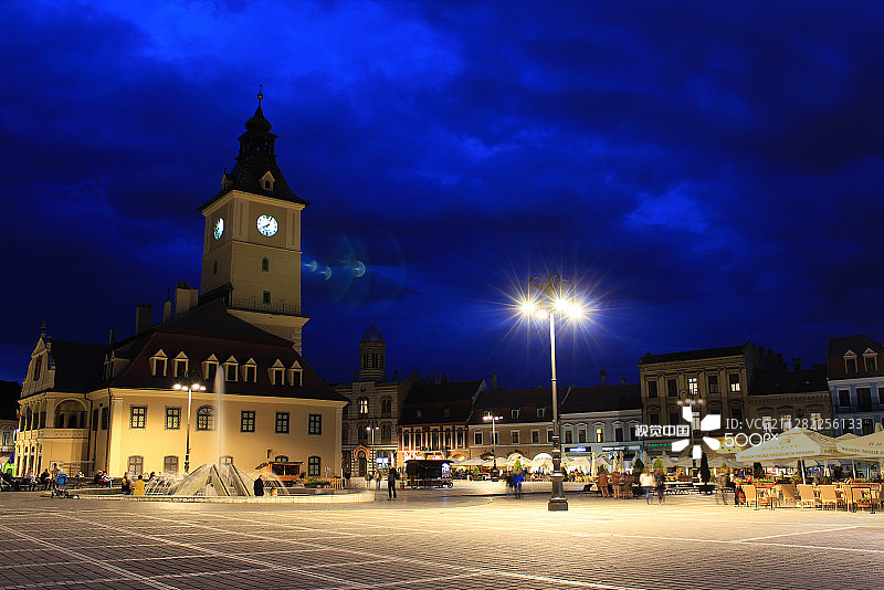 布拉索夫夜景图片素材