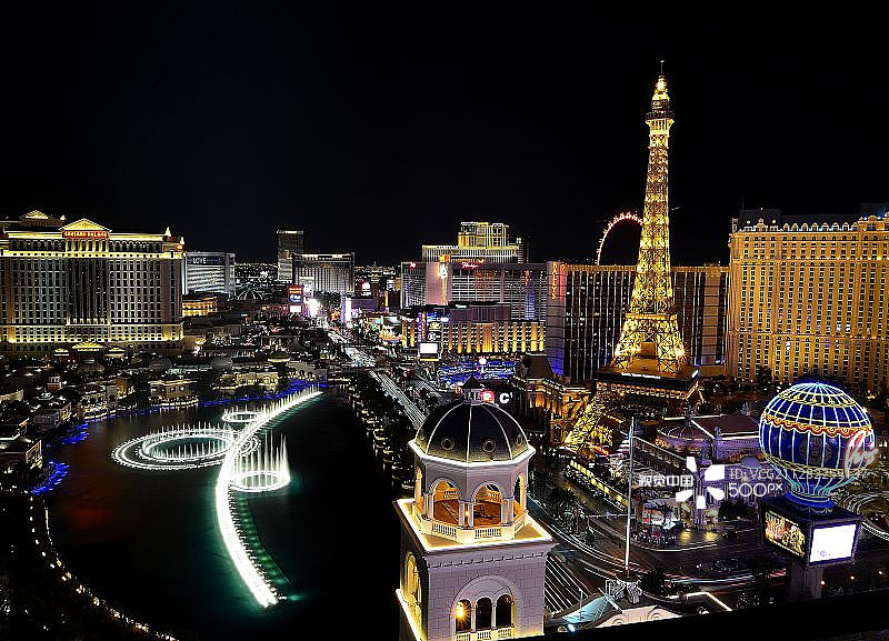 喷泉和街景图片素材