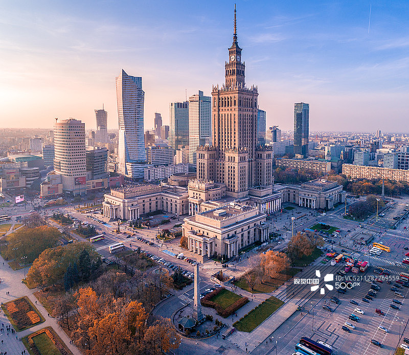 华沙天际线图片素材