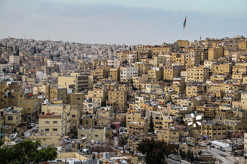 约旦安曼密集的民居图片素材