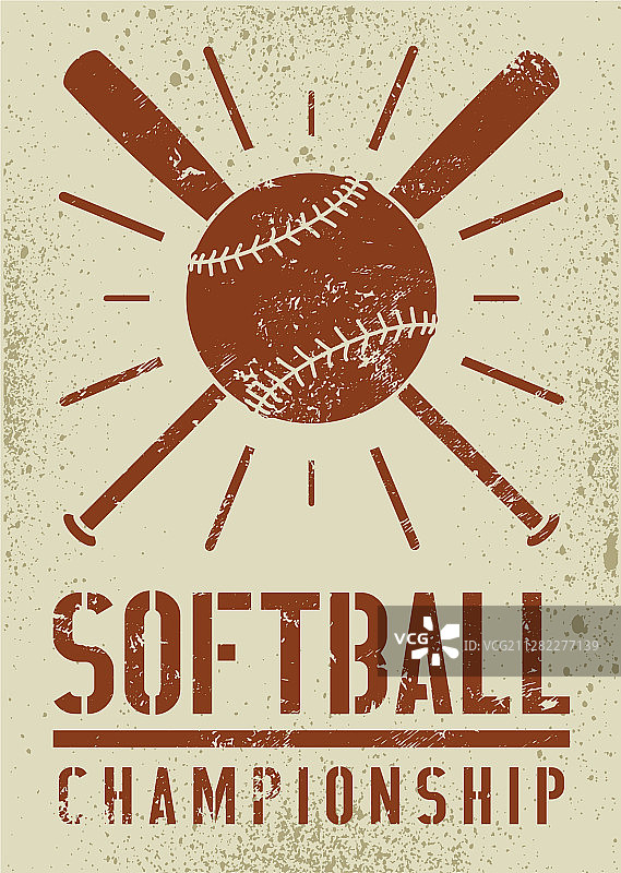 复古棒球锦标赛海报图片素材