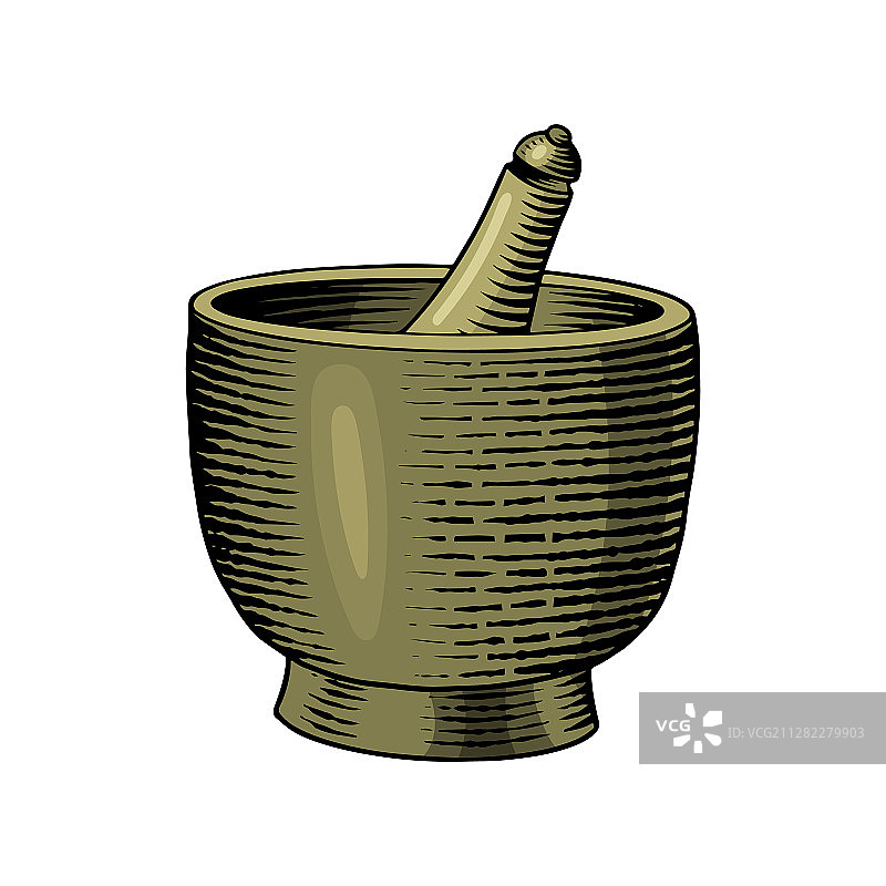 复古研钵中的碗装黑胡椒图片素材