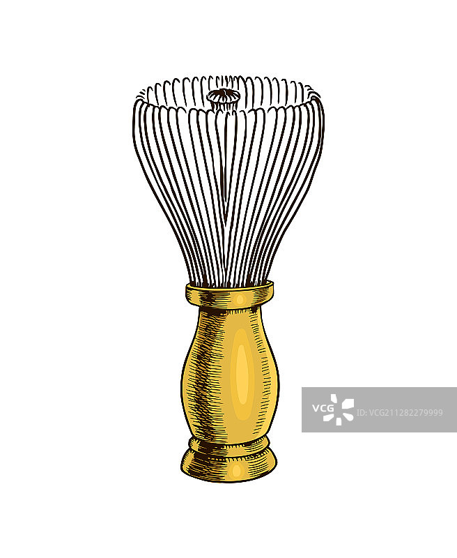 抹茶绿茶有机竹制茶筅图片素材