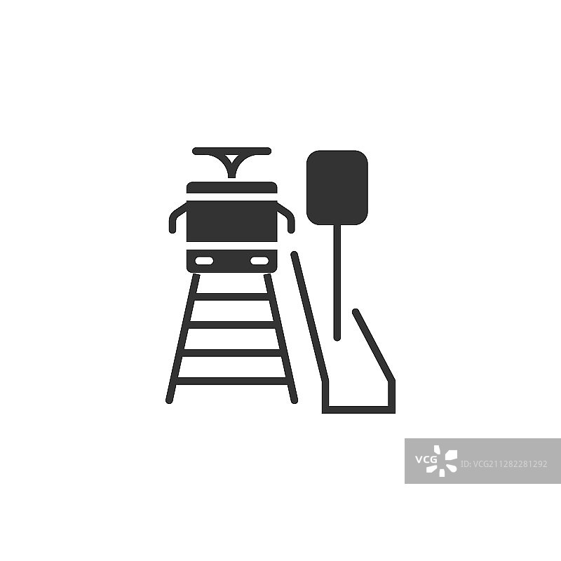 扁平风格的地铁站图标图片素材